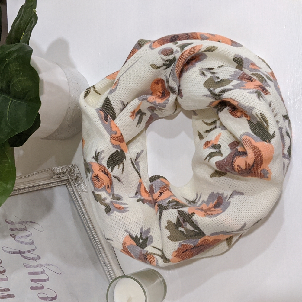 Floral Infinity Loop Neck Scarf